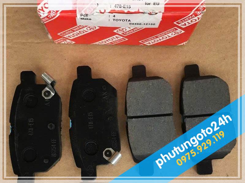 Mẫu bố thắng sau Toyota Vios 1.5 đời 2008, 2009, 2010, 2011, 2012, 2013, 2014, 2015, 2016, 2017, 2018, 2019, 2020, 2021, 2022, 2023, 2024, 2025, 2026