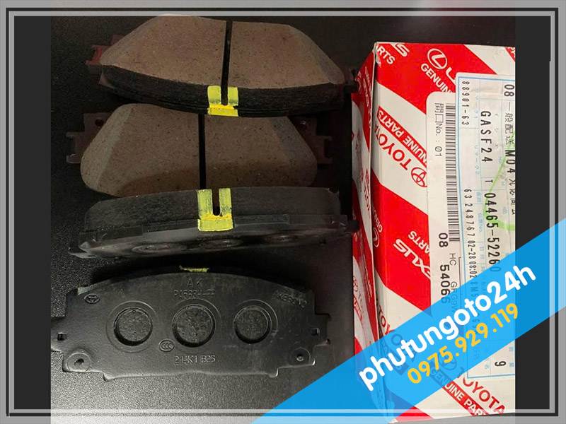 Mẫu bố thắng trước ô tô Yaris 1.5 đời 2007, 2008, 2009, 2010, 2011, 2012, 2013